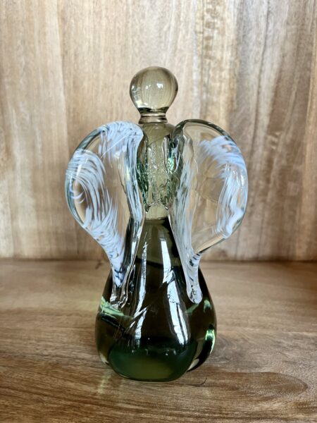 Statuette ange en verre soufflé