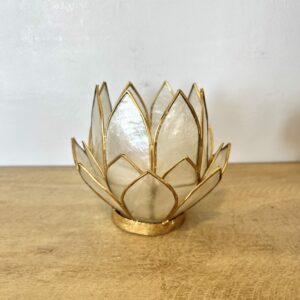 Porte bougie lotus en nacre
