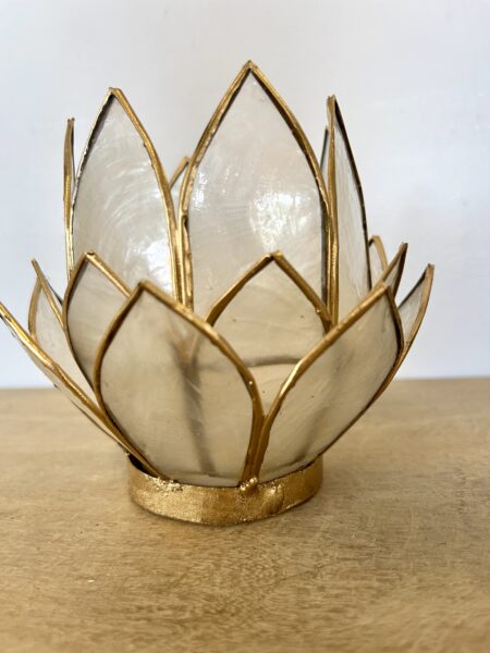 Porte bougie lotus en nacre