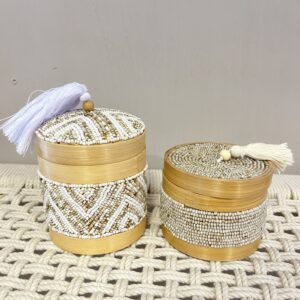 Boite perles et pompon