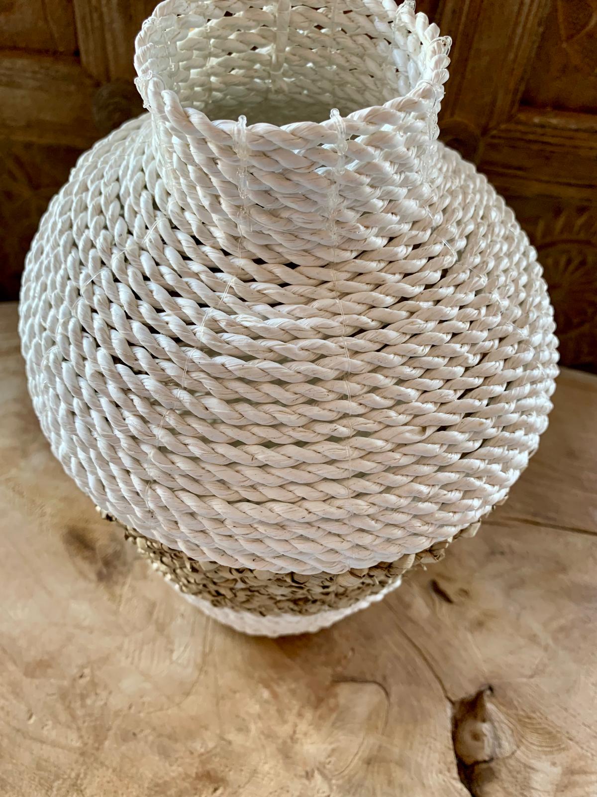 Panière Amphore tissage corde