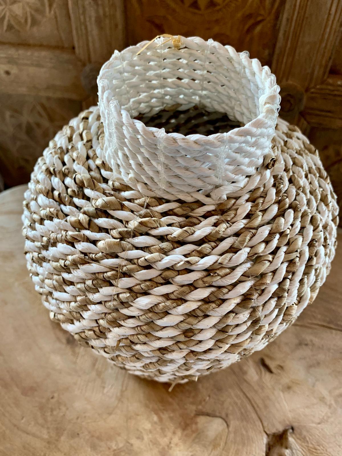 Panière Amphore tissage corde