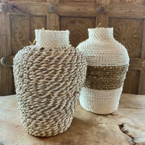 Panière Amphore tissage corde