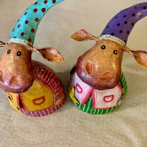 Renne lutin de Noël en métal